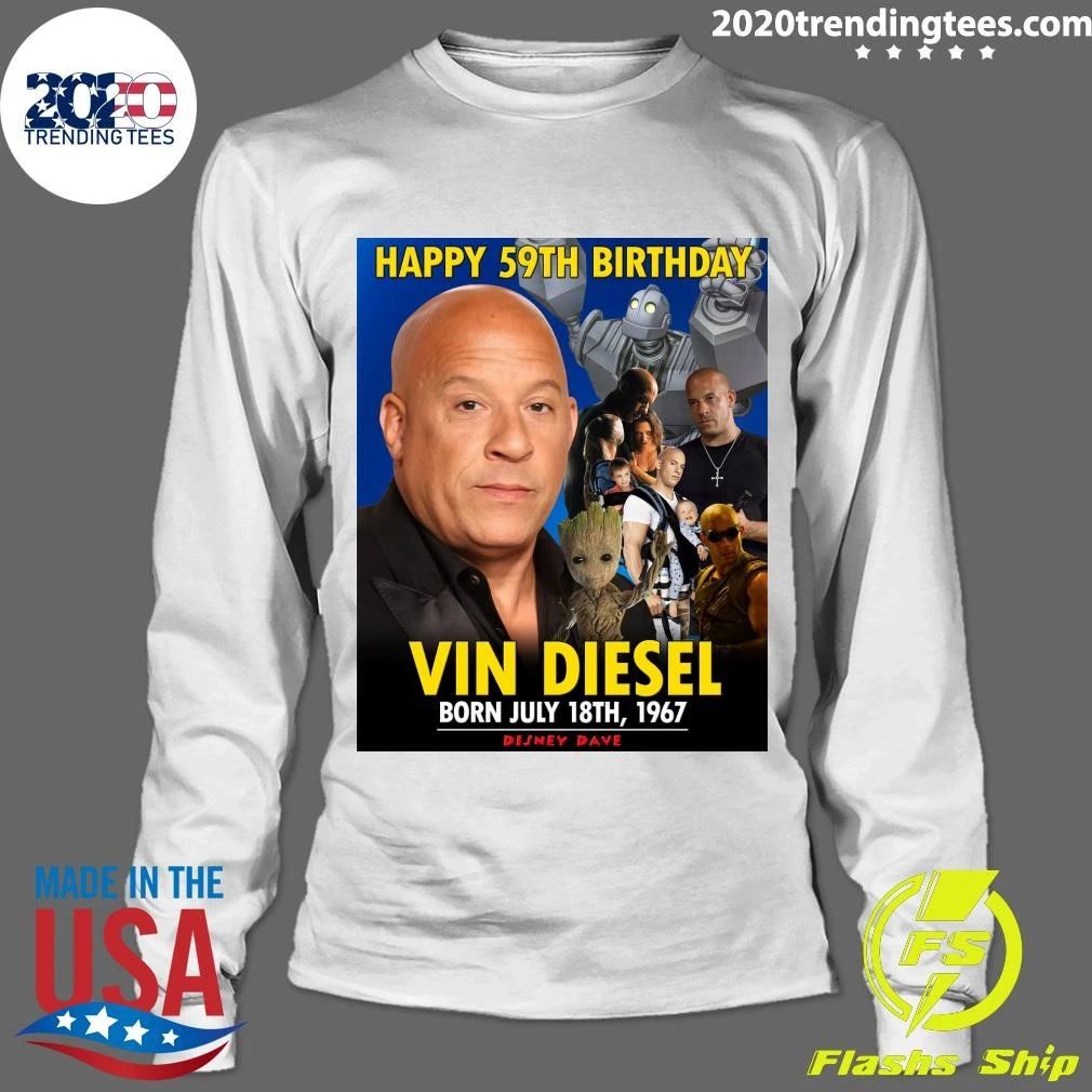 Happy 59th Birthday Vin Diesel Shirt