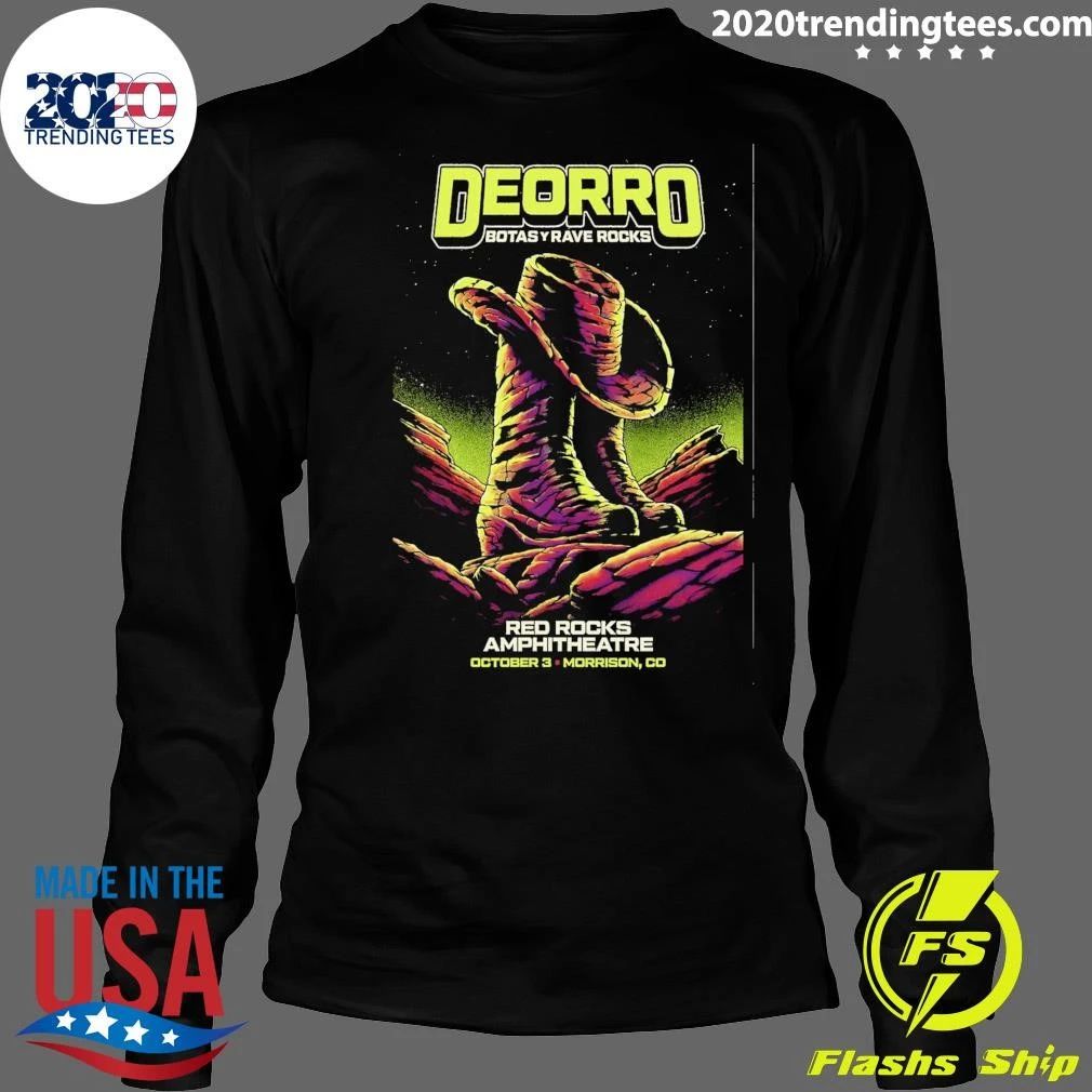 Deorro Botas y Rave Rocks Red Rocks Amphitheatre In Morrison CO October 3, 2026 Shirt
