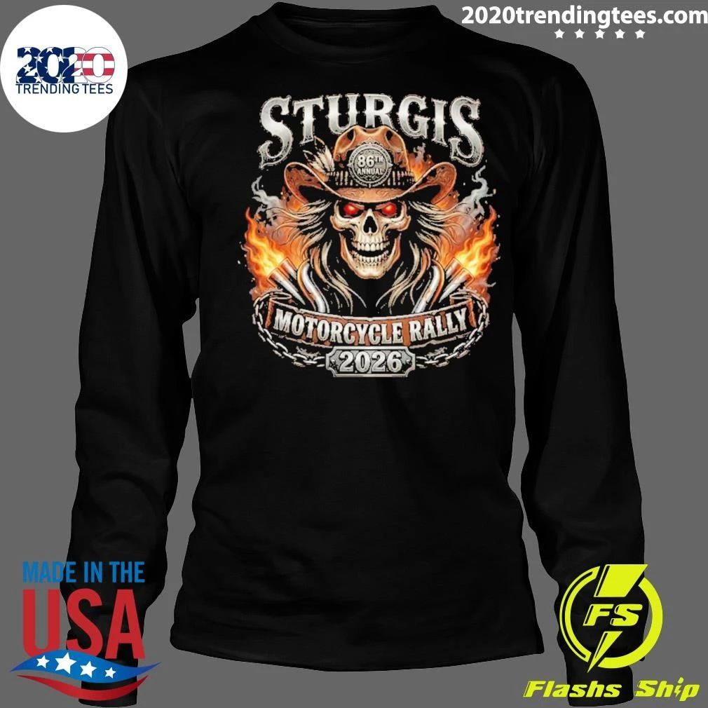 2026 Sturgis Motorcycle Rally Cowboy Skull 86th Anniversary Shirt