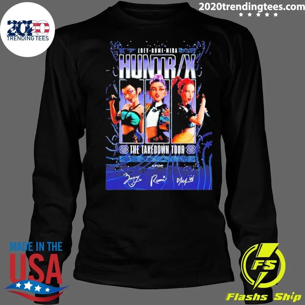 Zoey Rumi Mira Kpop Demon Hunters The Takedown Tour Signatures Shirt