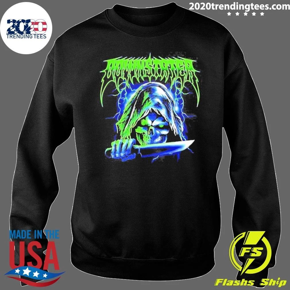 Downstater Grim Reaper With Knife Metal Shirt