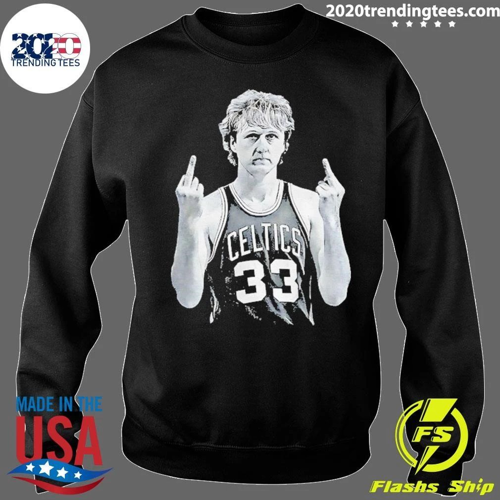 Larry Bird Middle Finger Boston Celtics Basketball Nba 2026 Shirt