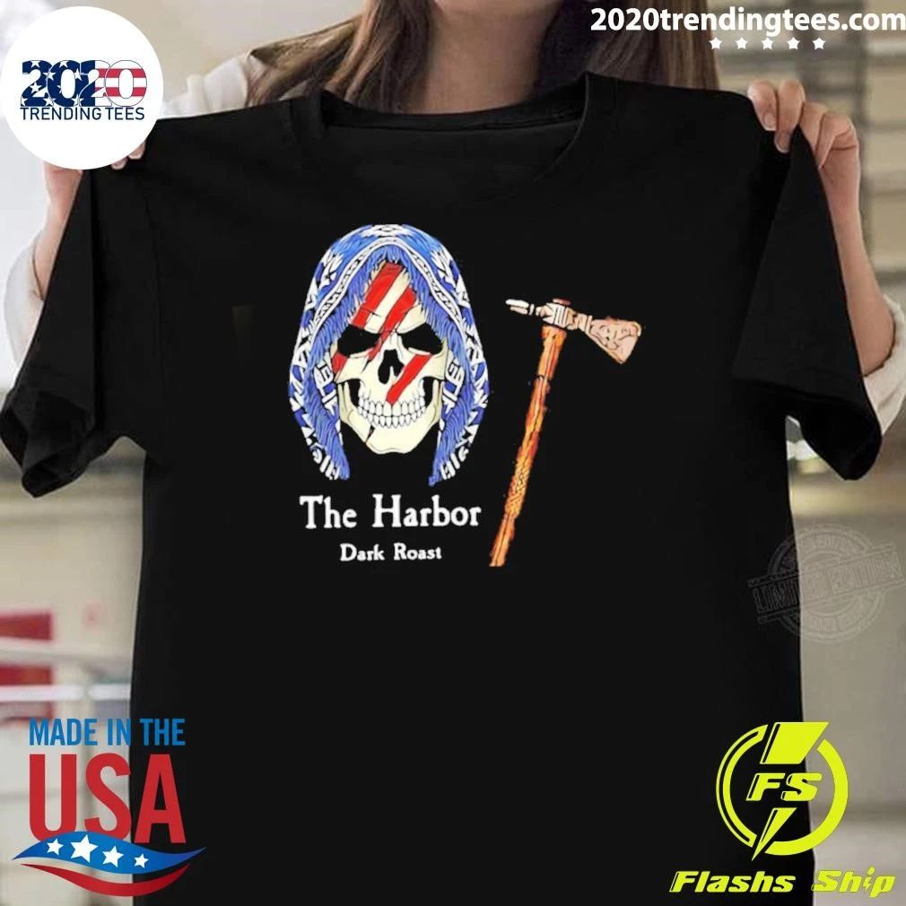 The Harbor Dark Roast Skull With Tomahawk Shirt
