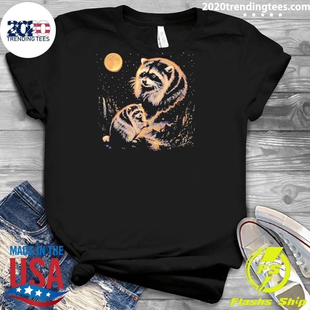Raccoon And Moon Night Forest Nature Shirt