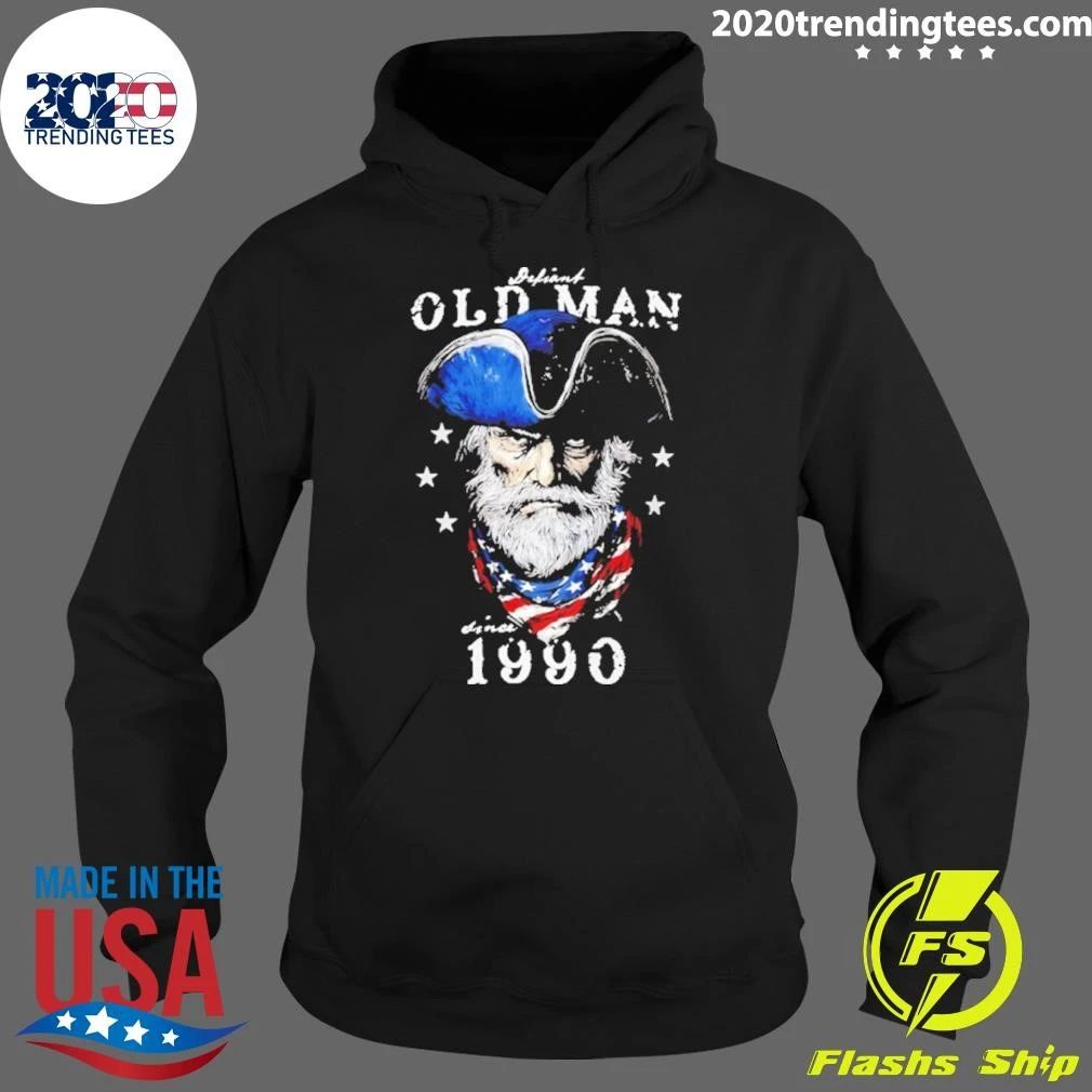 Defiant Old Man Since 1990 Birthday Patriotic Shirt