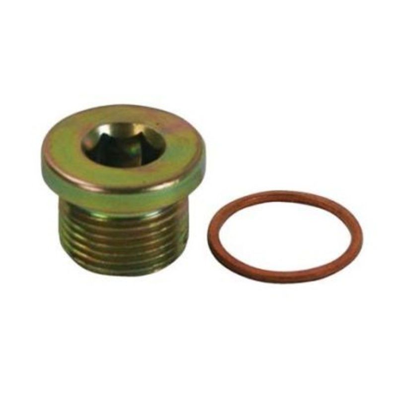 Moroso Plug, 20mm x 1.5, Male with Copper Washer, Low Warning Sensor plug