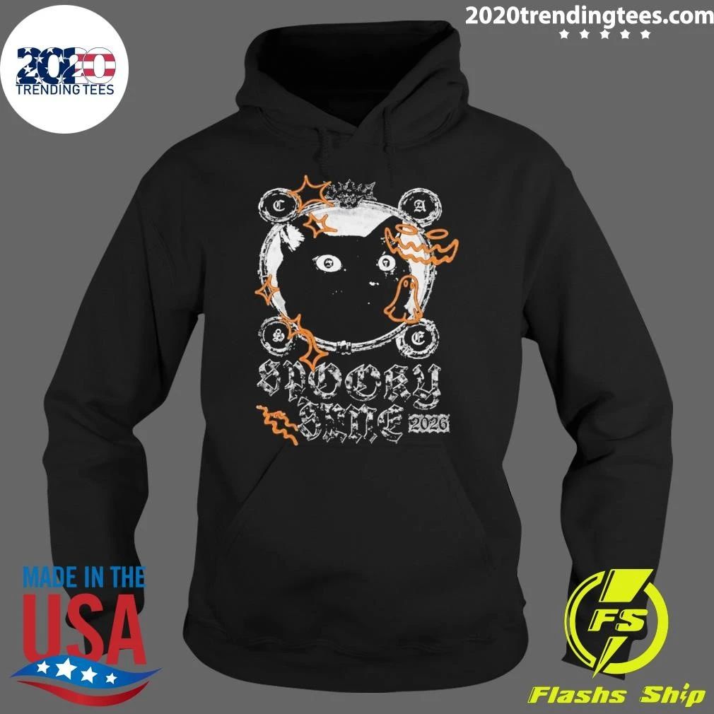 Spooky Scene Merch 2026 Black Cat Halloween Shirt