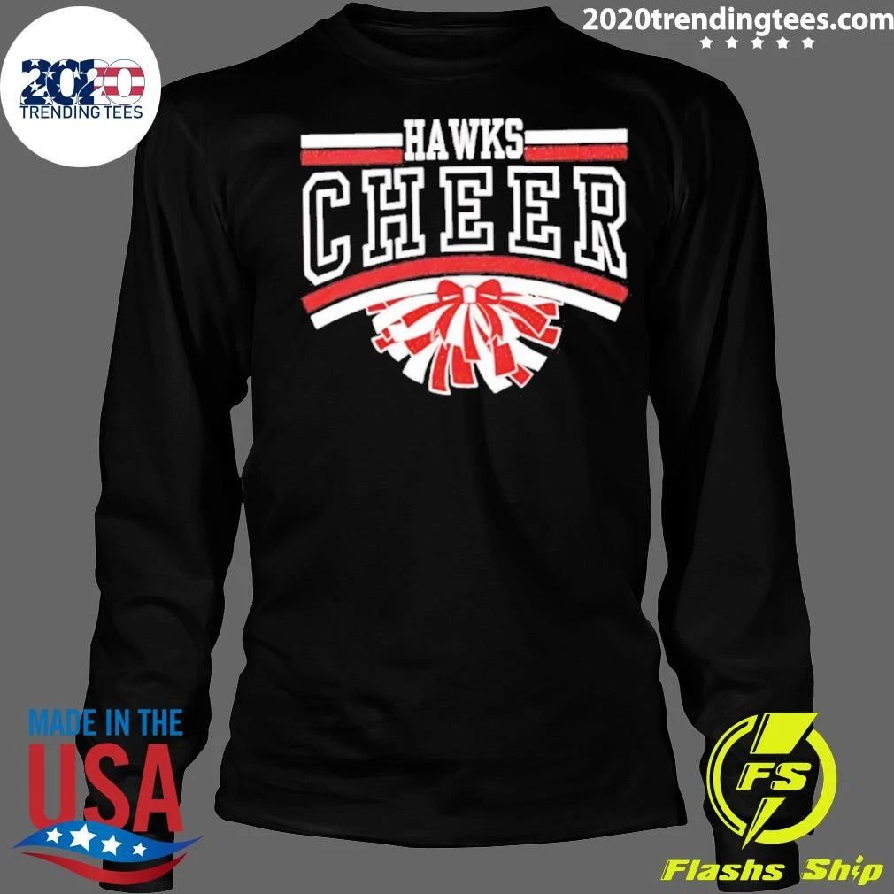 Hutchinson Hawks Cheer Maroon Glitter Shirt