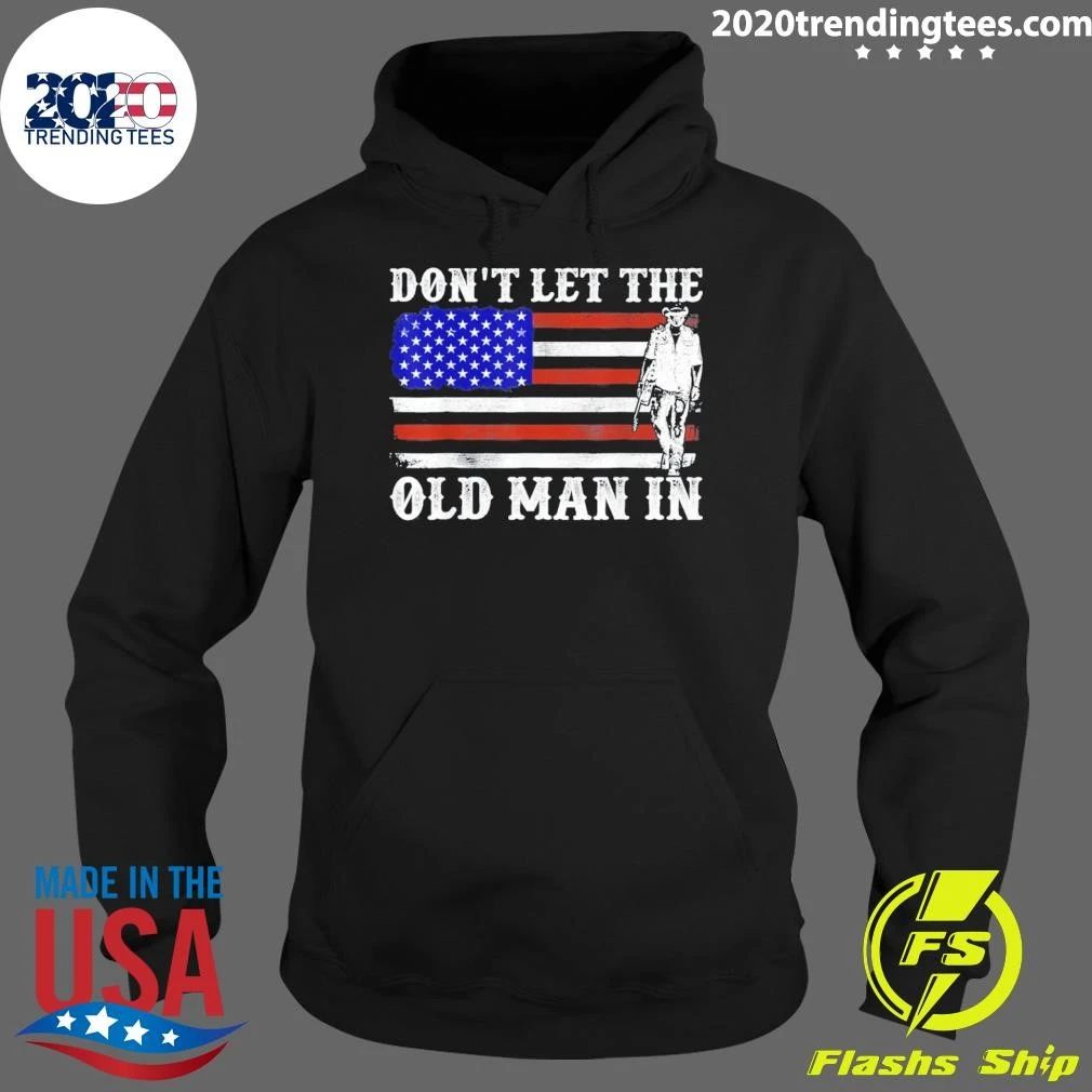 Don’t Let The Old Man In American Flag Cowboy Vintage Tee Shirt