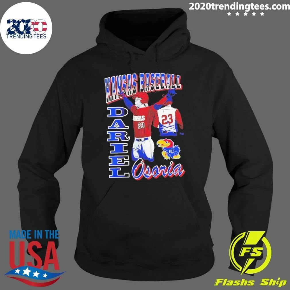 Dariel Osoria Kansas Jayhawks Baseball Player Graphic Shirt
