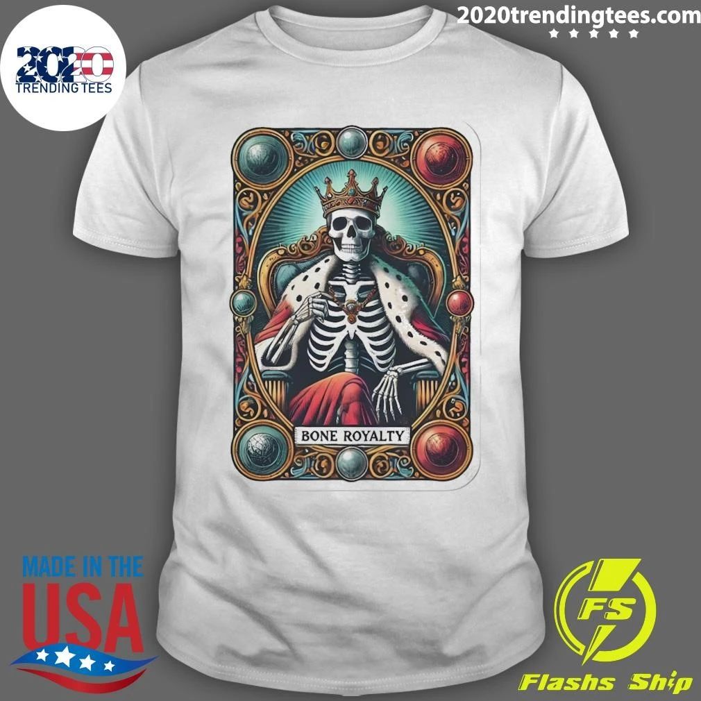 Bone Royalty Gothic Skeleton King Tarot Shirt