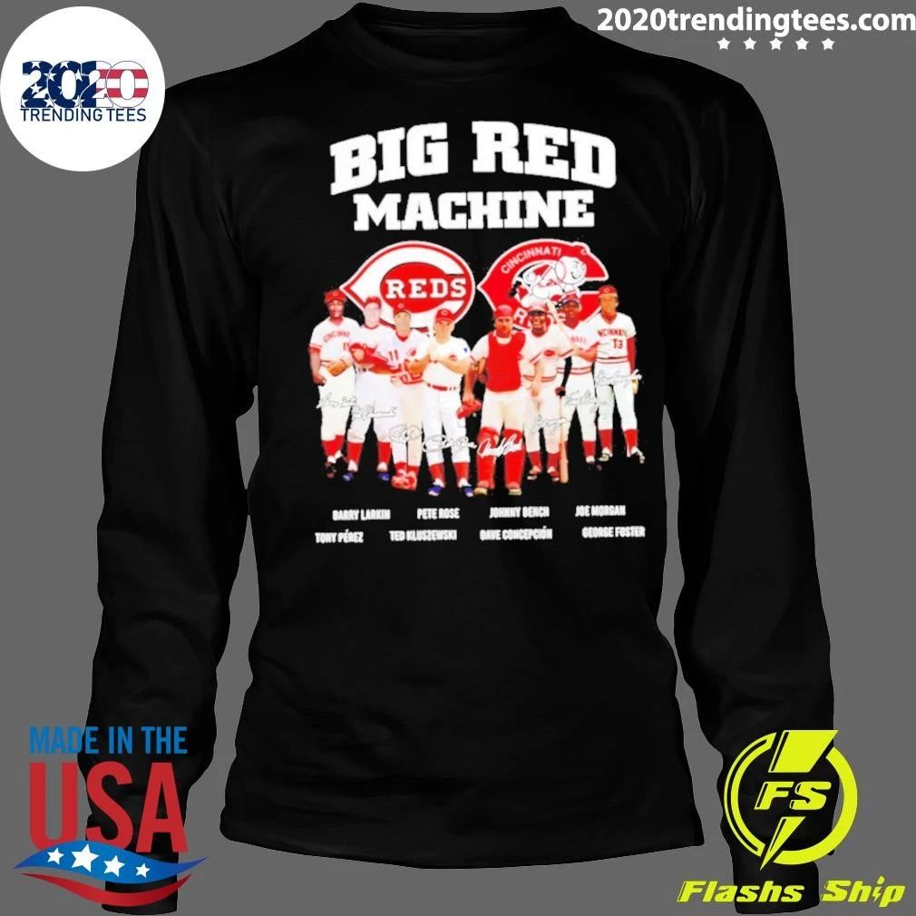 Big Red Machine Cincinnati Reds Legends Pose Signatures Tee Shirt