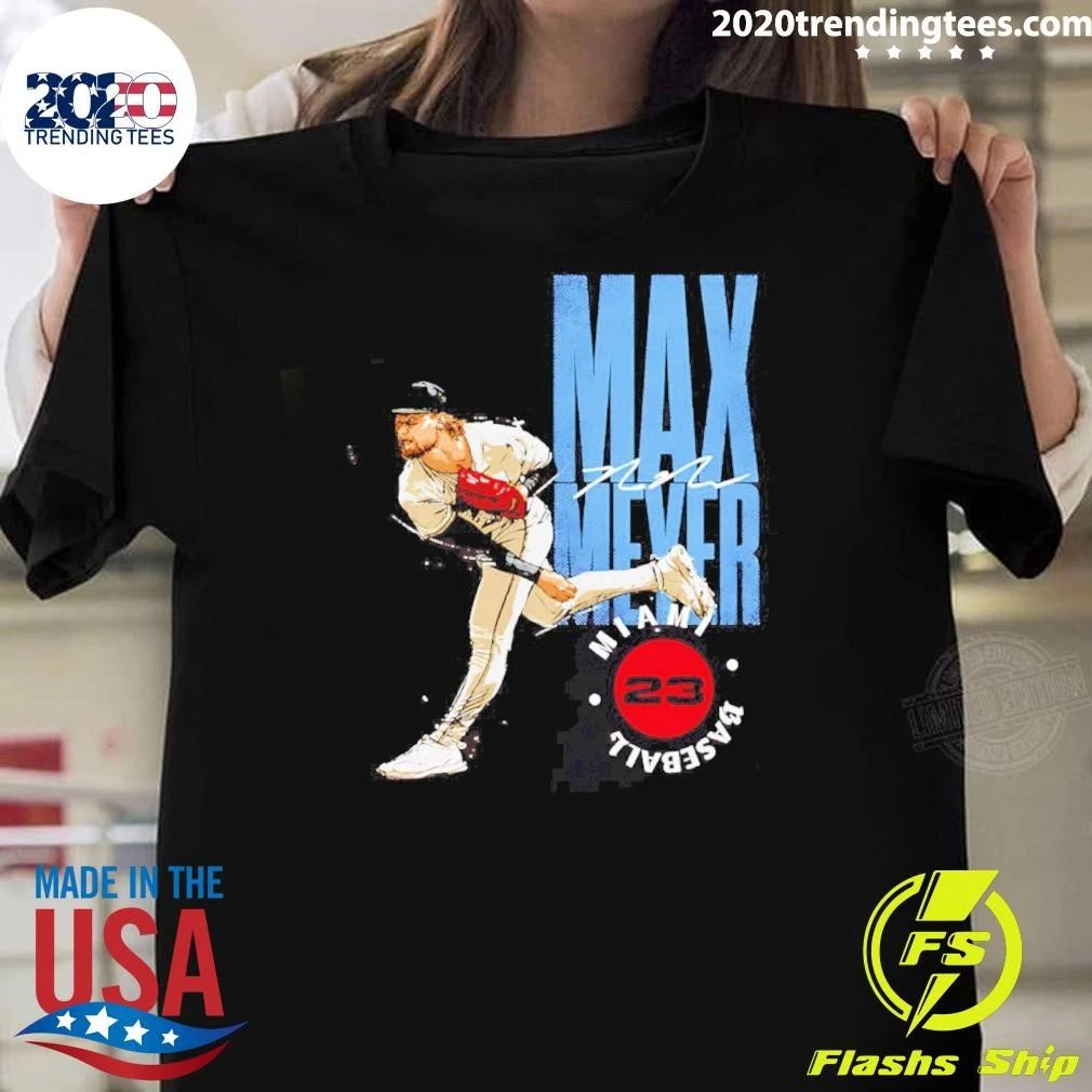 Max Meyer Miami Marlins Stamp Signature Shirt