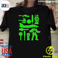 Ring Weapons Neon Green Wireframe Shirt