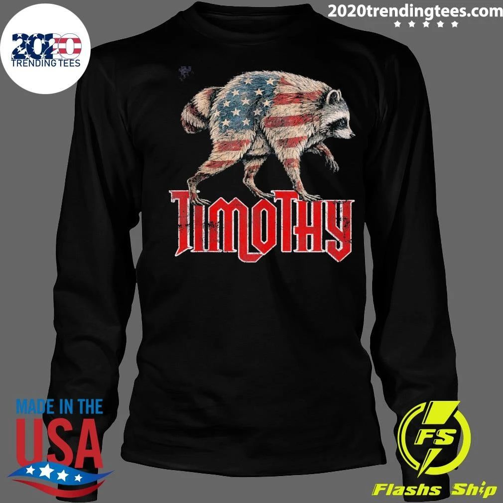 Raccoon Jimothy American USA Flag Raccoons Fans Shirt