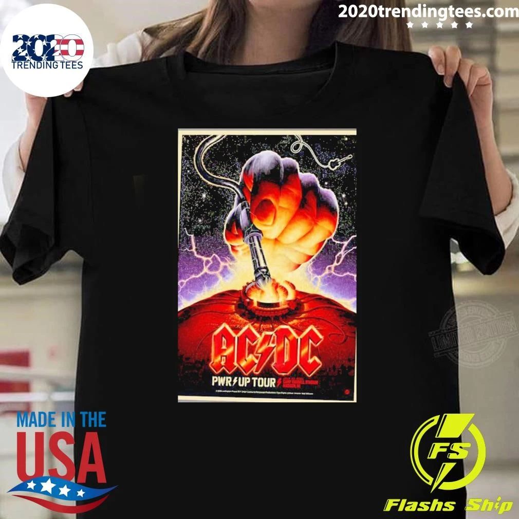 Acdc Madison Wi Event Poster Pwr Up Tour 2026 At Camp Randall Stadium In Madison Wi On July 19 2026 Shirt