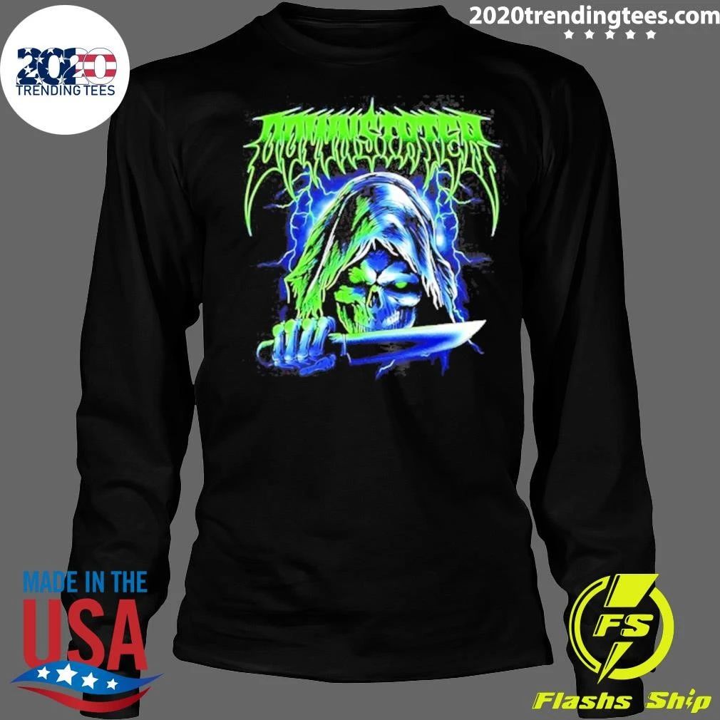 Downstater Grim Reaper With Knife Metal Shirt