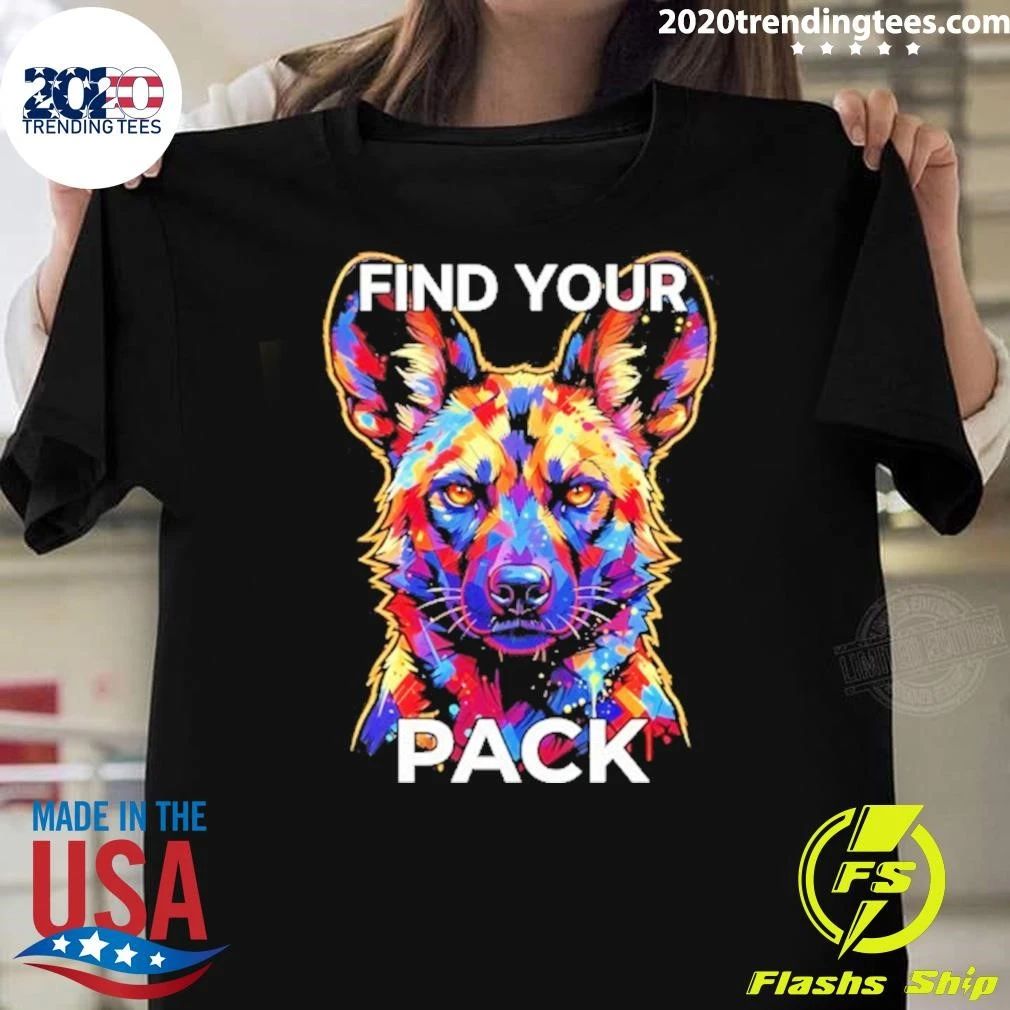Find Your Pack African Wild Dog Wildlife Shirt