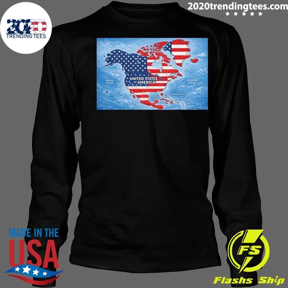 Donald Trump American Flag Map Covering Multiple Countries Shirt