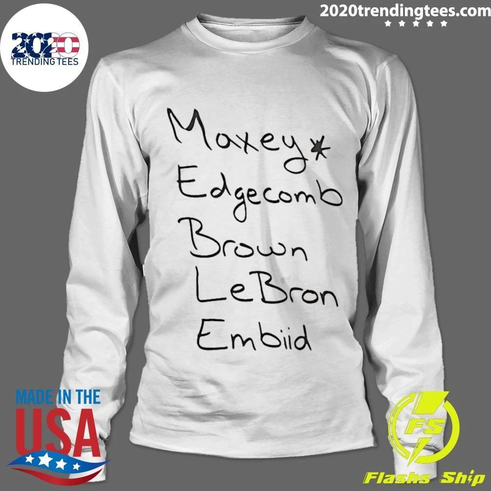 NBA 2026 Philadelphia 76ers Maxey Edgecomb Brown Lebron Embiid Shirt