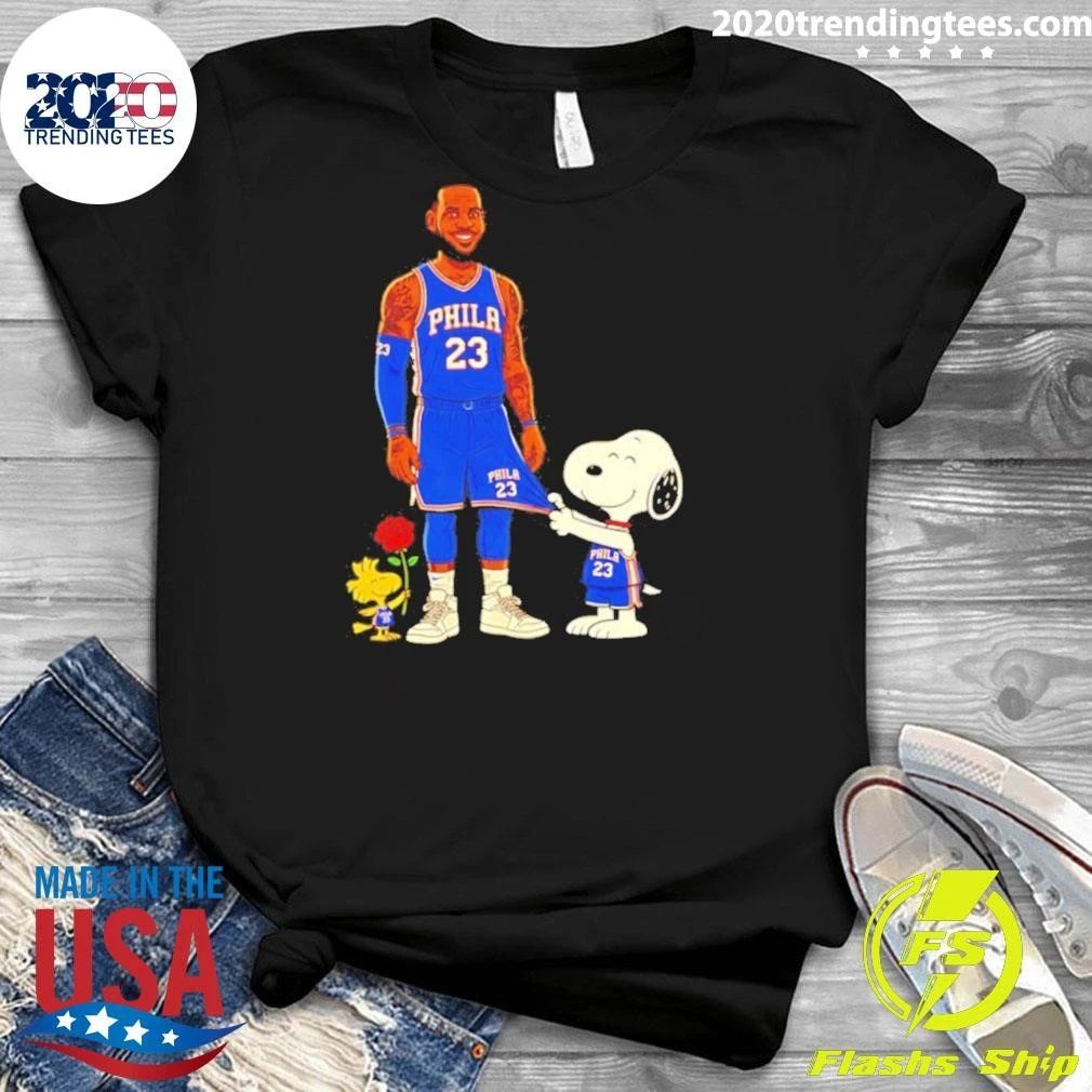 James X Peanuts Philadelphia 76ers Basketball Shirt