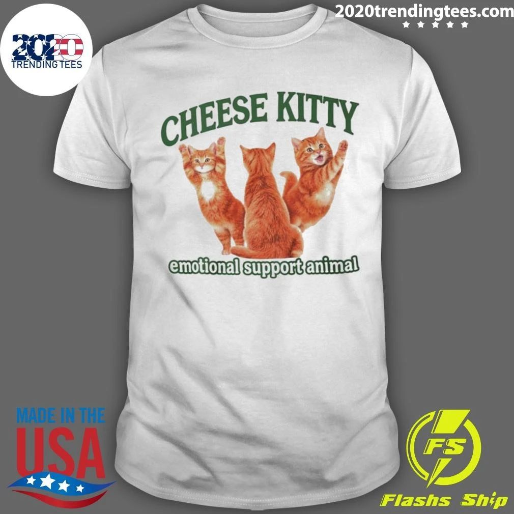 Cute Cats Cheese Kitty Emotional Support Animal Shirt