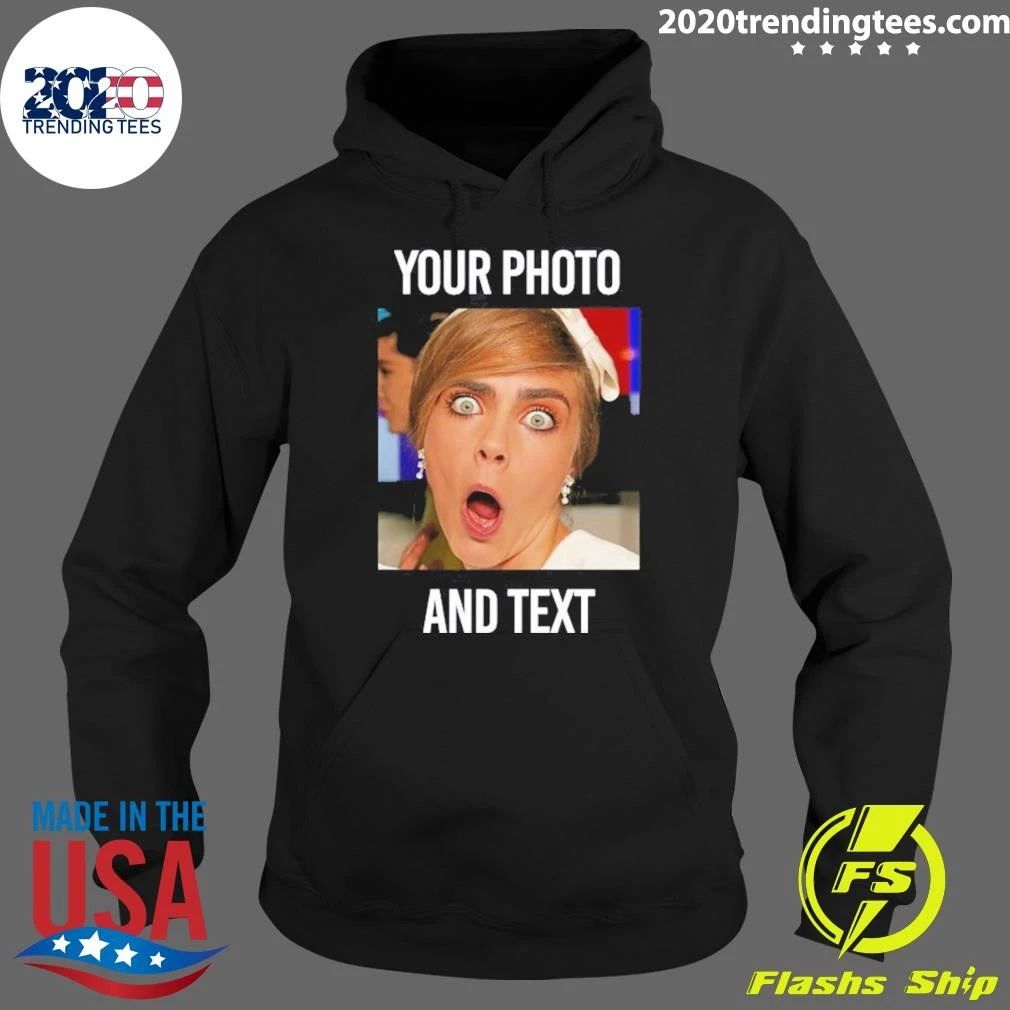 Personalised Your Photo and Text Cara Delevingne Shirt