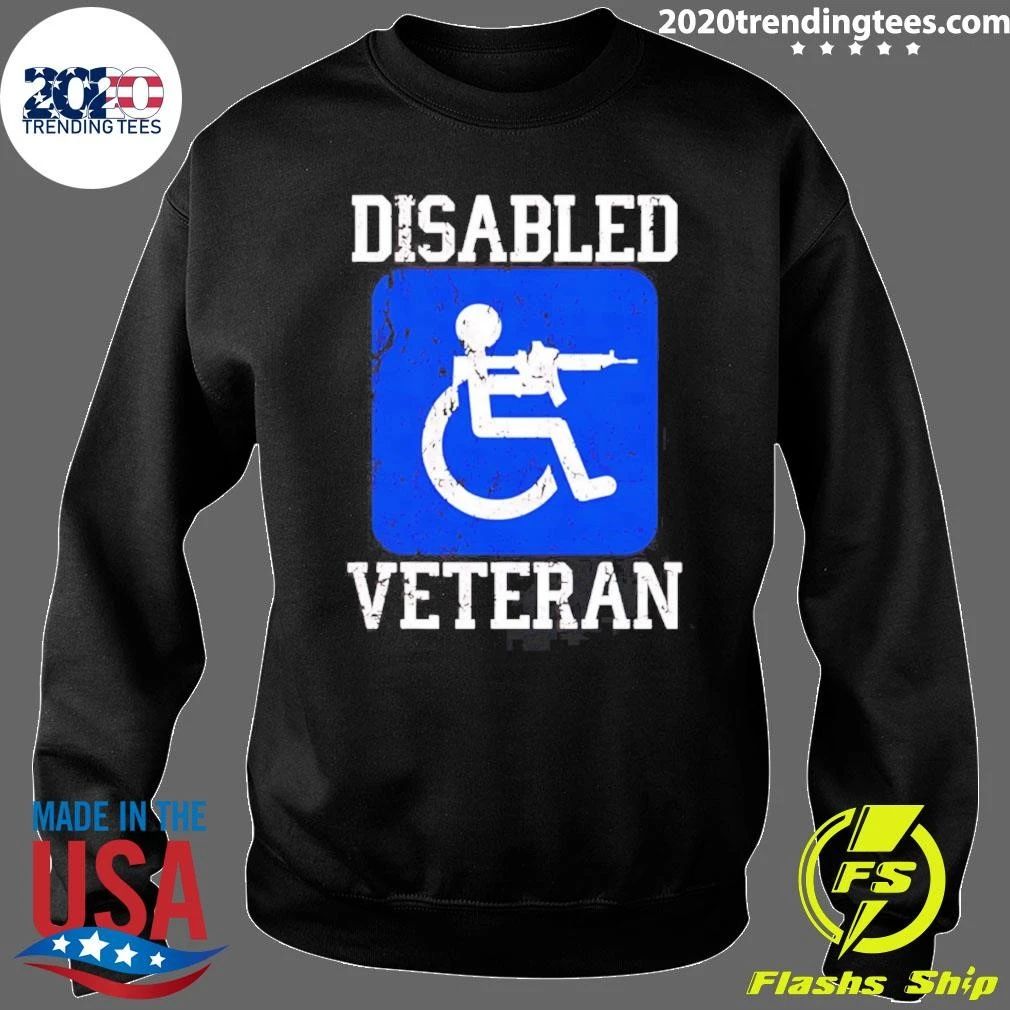 Disabled Veteran Distressed Military Armed Forces Shirt