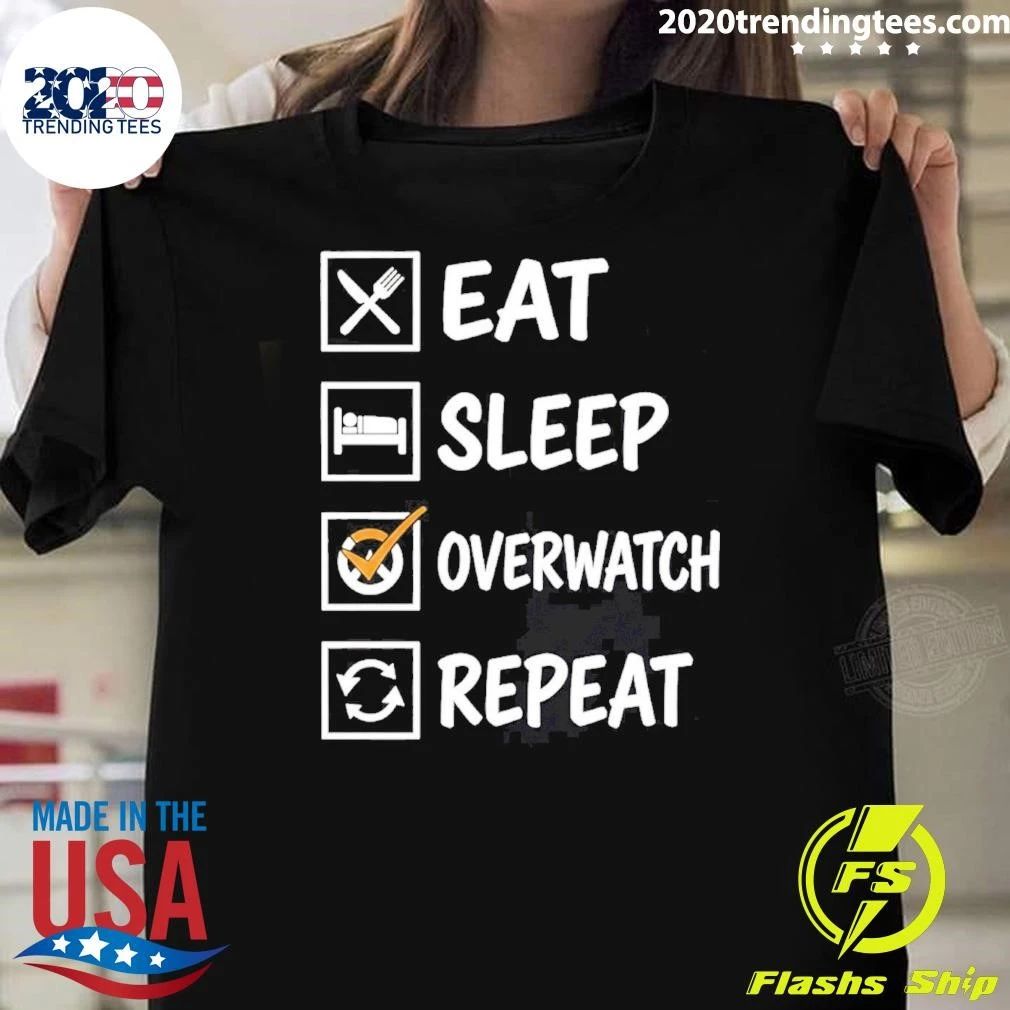Eat Sleep Overwatch Repeat Shirt