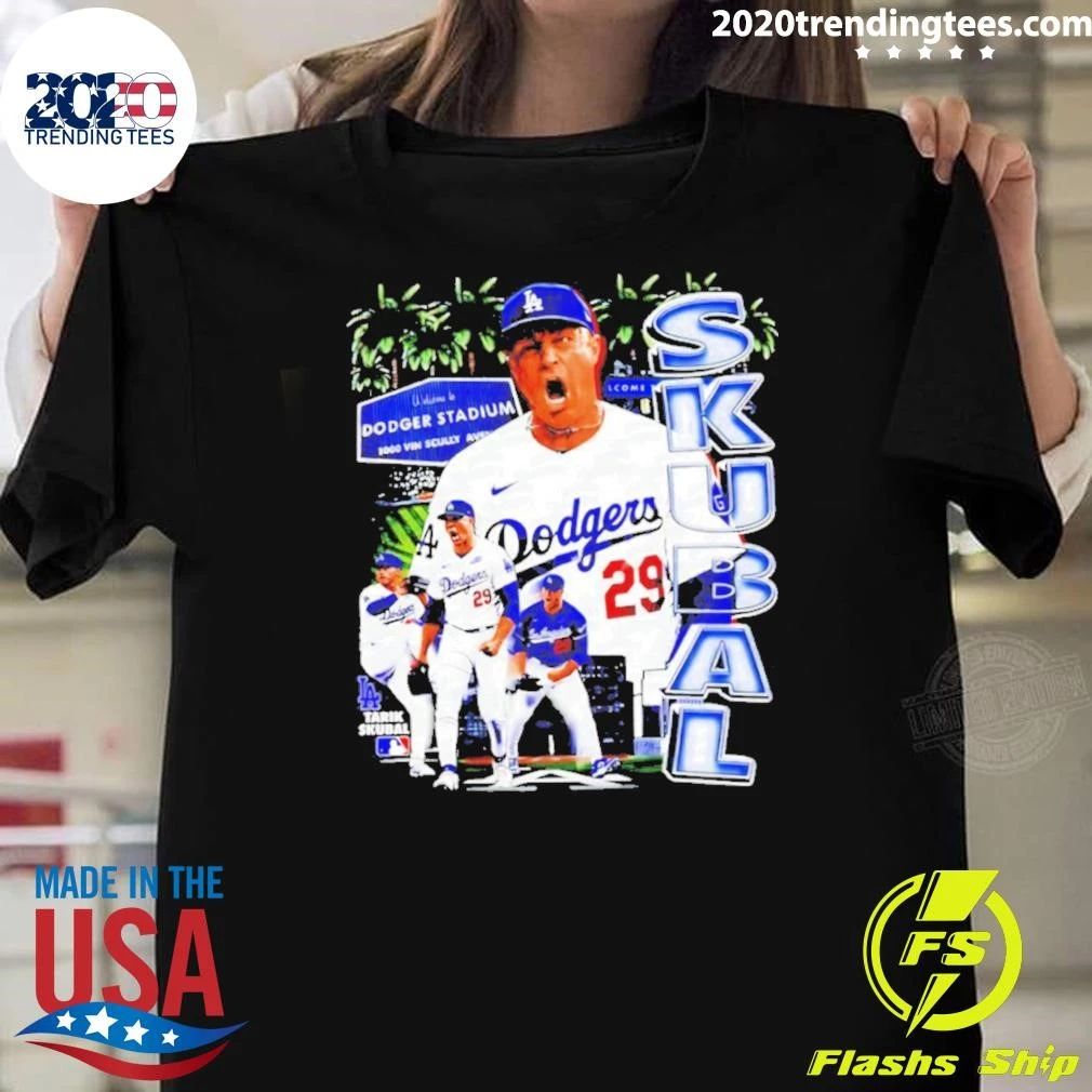 Tarik Skubal Los Angeles Dodgers Baseball Collage Graphic Shirt