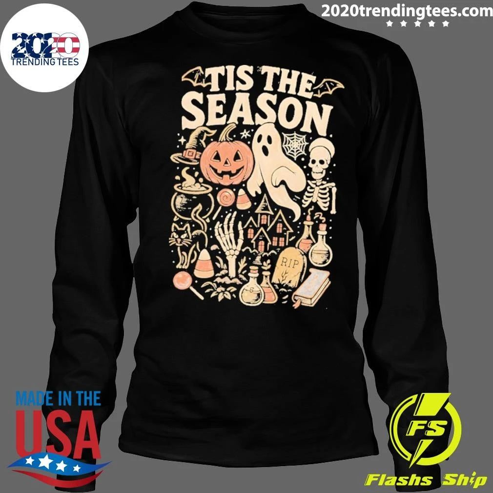 Tis The Season Skeleton Pumpkin Ghost Halloween 2026 Shirt