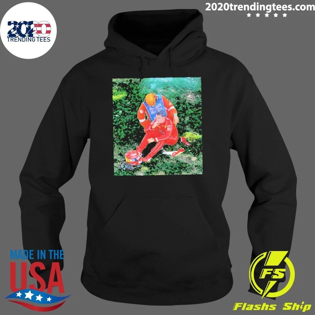 Monza GP Charles Leclerc Crash Smoking Funny Photo Shirt