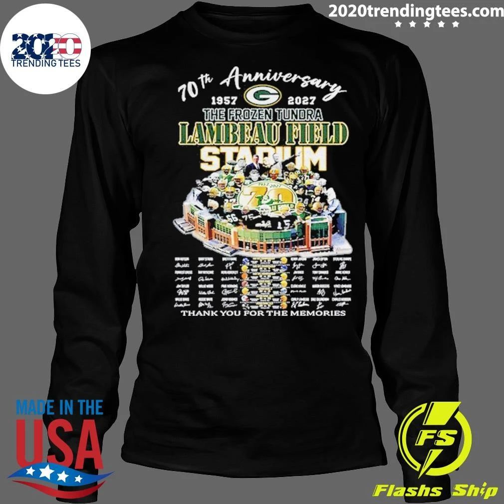 Green Bay Packers Lambeau Field 70th Anniversary 1957 2027 The Frozen Tundra Shirt