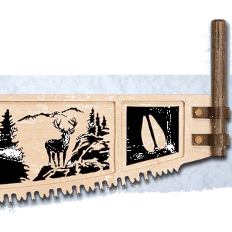 Deer Crosscut Saw Wall Art Pattern