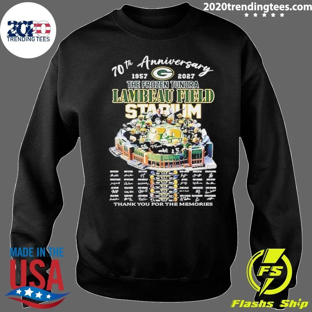 Green Bay Packers Lambeau Field 70th Anniversary 1957 2027 The Frozen Tundra Shirt