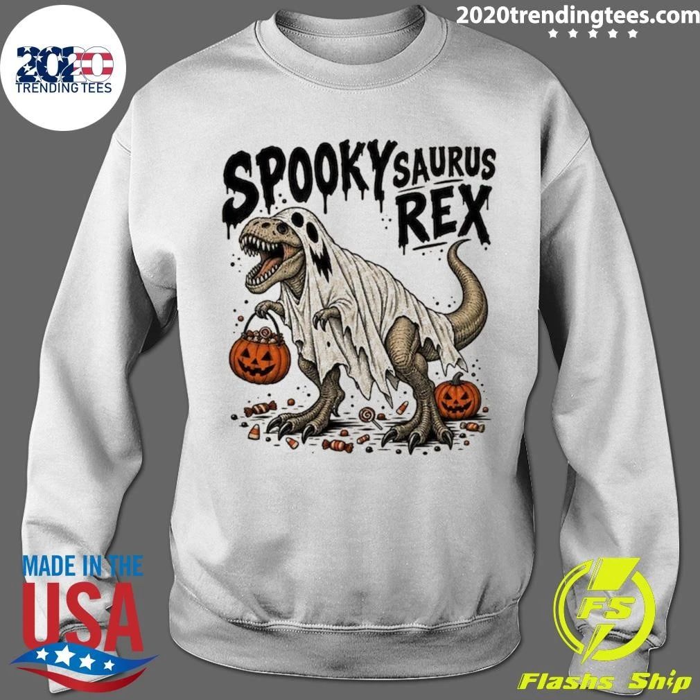 Spooky Saurus Rex, Ghost T-Rex Halloween Dinosaur Shirt