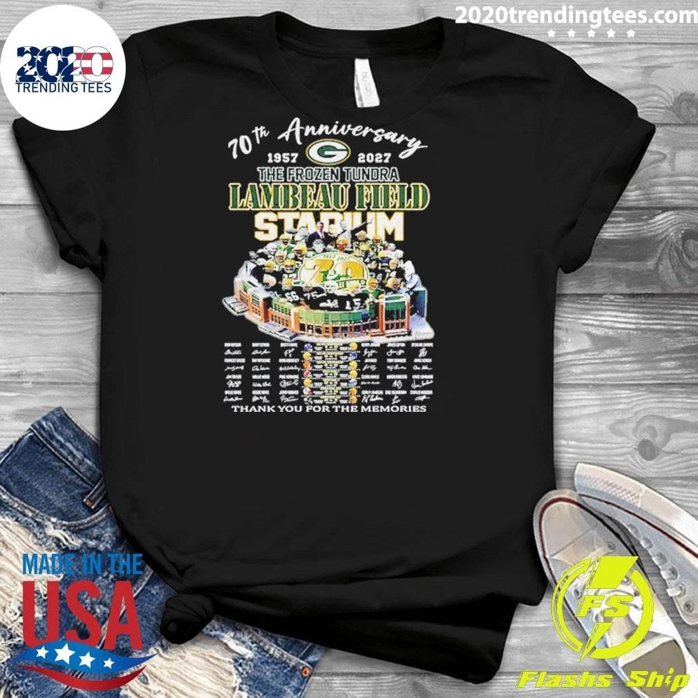 Green Bay Packers Lambeau Field 70th Anniversary 1957 2027 The Frozen Tundra Shirt