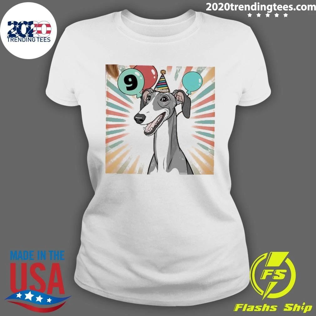 Dog Personalized Greyhound Birthday Shirt